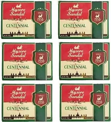 Mysore Sandal Centennial Soap 100 G Pack Of 6 Soaps • $39.55