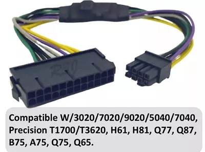 24 Pin 8 Pin ATX PSU Power Supply Adapter For DELL 9020 7040 T1700 T3620 H61 H81 • $3.50