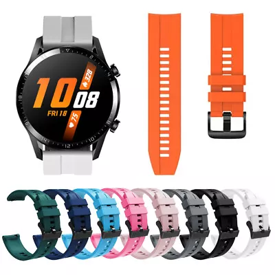 For Huawei Watch GT 2 GT 3 GT 4 46MM Silicone Replacement Wrist Strap Band 22mm • £2.99