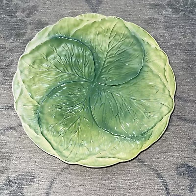 Vintage Green Cabbage Leaf Plate Made In Czechoslovakia Vegetable Garden • $6