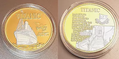 Titanic Gold Silver Stair Case Coin Medal Antique Film 1912 World Famous Ship UK • £9.99