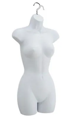 2 Clothing Forms Hanging Female Display Fits 5 To 10 Mannequin White Hollow • $45.95