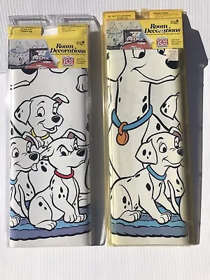 Adorable VTG/ LOT OF 2 Disney 101 Dalmatians Wall Decal Sticker Decor Stick-ups • $25