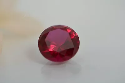 Lab-Created Ruby Round Shape Corundum (2mm-16mm). • $1.19