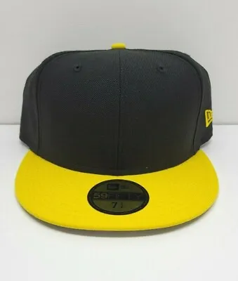 New Era  Blank  Fitted Hat Two-Tone *NEW* Black And Yellow • $55