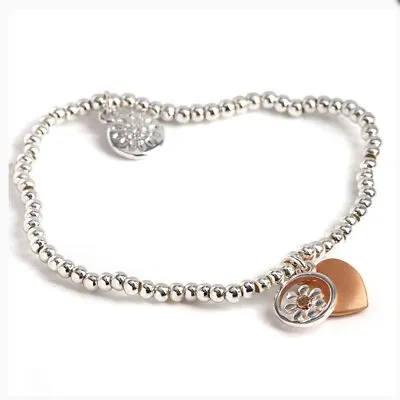 POM Daisy & Heart Bracelet Jewellery Gift • £12.95