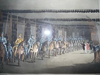 £36 • Buy Rowlandson + Pugin. Horse Armour, Tower. Microcosm Of London. 1809 Aquatint