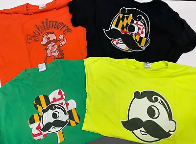 4 National Bohemian T Shirts Natty Bow Beer Mr. Boh American Baltimore Med LG • $42