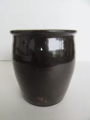 Antique 19th Century Brown Glazed Pennsylvania Stoneware Crock (5 1/2 ) • $39.95