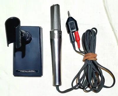 Vintage Realistic Microphone One Point Stereo 33-2012 W/ Stand 2 Into 1 Adapter • $21.87