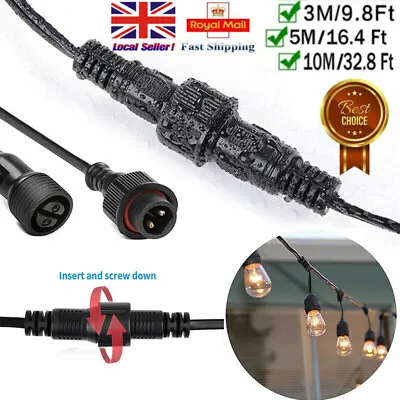 £5.89 • Buy 3M -10M Extension Cable For G40 Globe Outdoor Garden Festoon Fairy String Lights