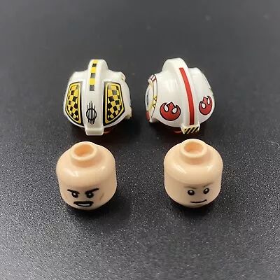 LEGO Star Wars 75218 Luke Skywalker & Biggs Darklighter Head & Helmet Pieces • $28.65