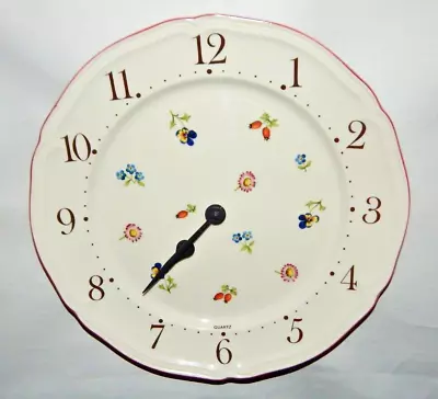 Villeroy & Boch Petite Fleur Wall Clock Porcelain 10”  READ • $35