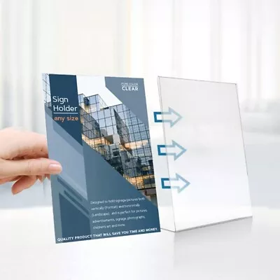 Acrylic Poster Menu Holder Perspex Leaflet Display Stands A3 A4 A5 A6 • £6.03