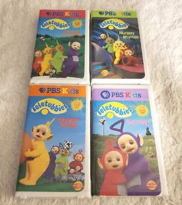 TELETUBBIES 4 VHS Lot PBS Kids VOL. 2 3 4 & 6 Dance NURSERY RHYMES Big Hug! • $19.99