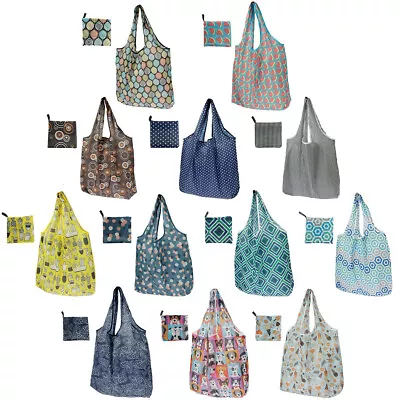 12Pcs Reusable Shopping Tote Bags Large Capacity Groceries Bags Foldable WeBTp • $26.99