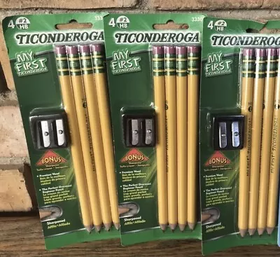 Ticonderoga My First Pencil 12 Total + Sharpeners • $15.50