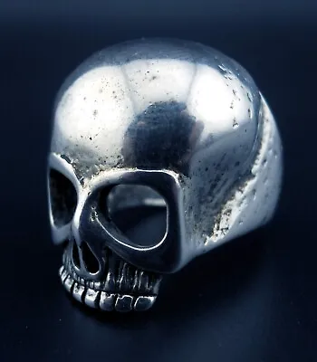 Skull Ring Vintage Biker MC / Heavy Metal Skeleton NEW Made In USA Jawless 1987 • $89