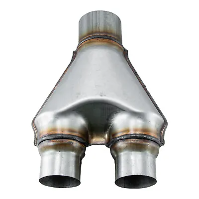 Universal Stainless Steel Y Pipe Adapter Exhaust Pipe 2.5'' Single / 2  Dual • $25.99