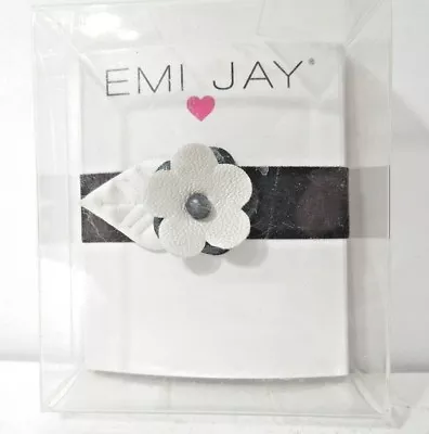 $11.99 • Buy Emi Jay Leather Flower Elastic Hair Tie (Black/White); NEW, FREE SHIPPING!!!