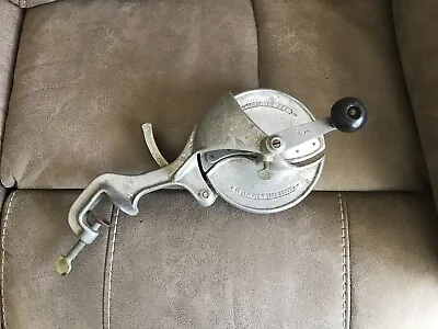 $30 • Buy Vintage Eagle Tool & Machine Co Hand Crank Meat Slicer Aluminum Springfield OH 