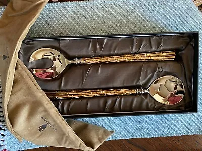 L'objet 24k Gold Plated Handles Salad Servers Ec25n Made In France Nib • $159.95