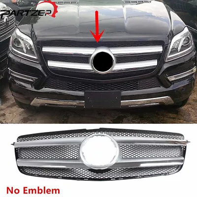 Front Bumper Upper Grille For 2013 2014 2015 2016 Mercedes GL X166 GL450 GL550 • $109.99