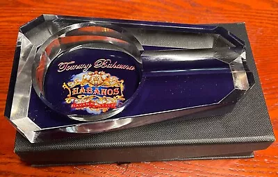 Tommy Bahama Habanos Collection Crystal Single Cigar Ashtray • $89.99