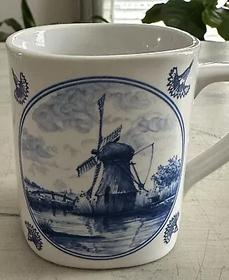 Antique-Tile Shop Windmill Coffee Mug Delft Blue Pottery Amsterdam Pristine • $15