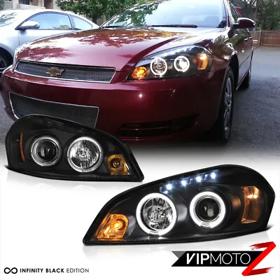 06-07 Chevy Monte Carlo/06-13 Impala HALO LED DRL Black Projector Headlight Lamp • $188.21