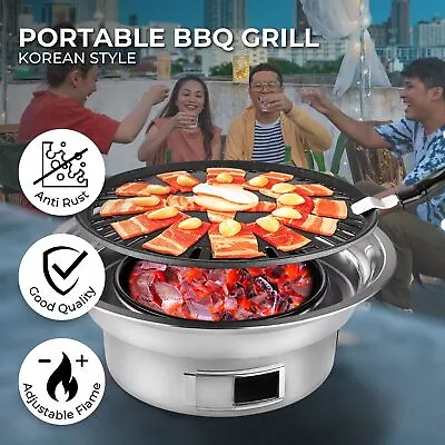 Kiliroo Charcoal BBQ Grill Japanese Korean Style Stainless Outdoor Barbecue Tool • $67.45