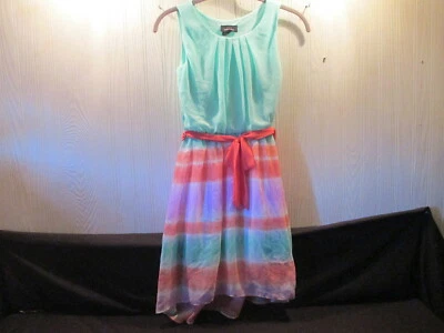 £14.50 • Buy Teen's AMY'S CLOSET Pull Over Short High Low Hem Prom Dress Size 12 Multi Color