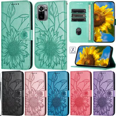 Sunflower Wallet Leather Flip Case Cover For Xiaomi Mi 11 Lite 12T Redmi 10A 10C • $15.30