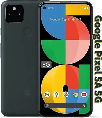 Google Pixel 5A 5G 128GB BLACK Unlocked Pristine Condition Without Any Signs • £164.99
