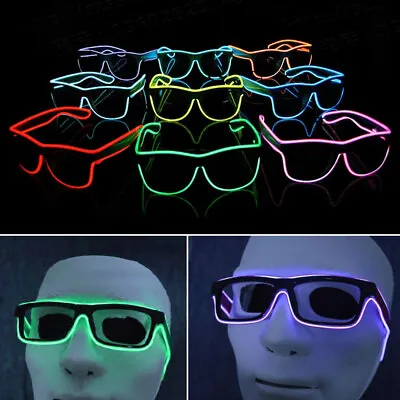 £4.38 • Buy Nw Special Shutter Light Up EL Wire Glow Shades Party Bar Eye-wear Glasses
