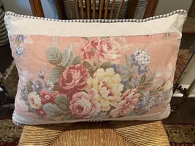 A Pair (2) Of Vintage Throw Pillows Antique French Ticking Floral Grain Sack • $45