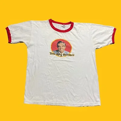 Vintage 2002 Mr. Rogers You Are Special Ringer T-Shirt TV Show Promo Adult Sz L • $45