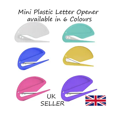 Mini Plastic Letter Opener Sharp Mail Envelope Opener Safety Papers Cutter • £1.99