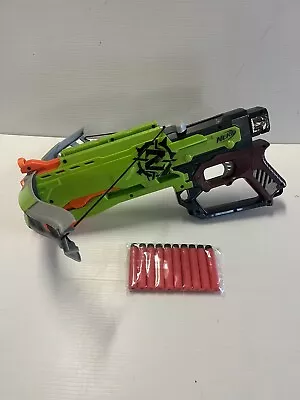 NERF Zombie Strike Crossfire Bow Crossbow N-Strike Elite With 10 New Darts • $35