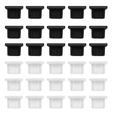 50x Silicone Micro USB Port Caps Covers Anti Dust Plugs Protector 6.5mmx2.3mm • £8.26