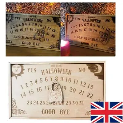 £8.43 • Buy 2023Countdown Halloween Calendar With Magnetic Wooden Spaceship Block Home Decor