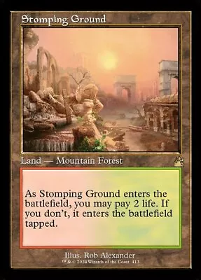 X1 Stomping Ground - Foil - Retro Frame R MTG Ravnica Remastered M/NM English • $33.13