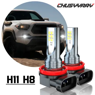 LED Headlight Kit H11 6000K White Fog Light Bulb For TOYOTA Highlander 2008-2019 • $9.99