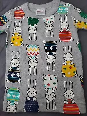 Hanna Andersson 80 EASTER EGG Bunny Pajama SHORT JOHN Girl Boy EUC 18 / 24 Month • $16.95