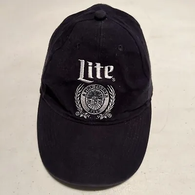Miller Lite Vintage Logo Navy Snapback Hat Adjustable Cap Acme USA Beer Brewery • $14.99