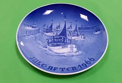 Blue & White Jule After 1966 B & G Copenhagen Plate - Sailboats • $6.50