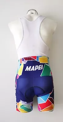 Vintage Men's Mapei Bib Shorts Colorful Cycling Bike Ciclismo Jersey Size L • $15