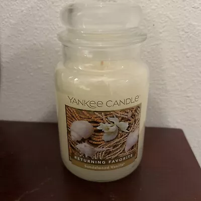 Yankee Candle  SANDALWOOD VANILLA  LJ 22 Oz White Housewarmer NEW UNUSED • £31.14