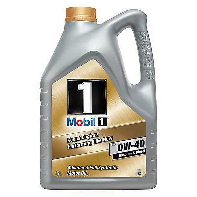 Car Engine Oil Mobil 1 5L 5 Litre 0W40 Fully Synthetic Petrol Diesel 153669 • £55.60