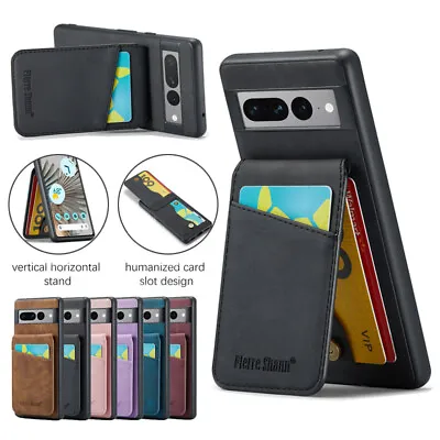 For Google Pixel 7 8 Pro 7A Slim Leather Case Magnetic Card Holder Phone Cover • $2.99